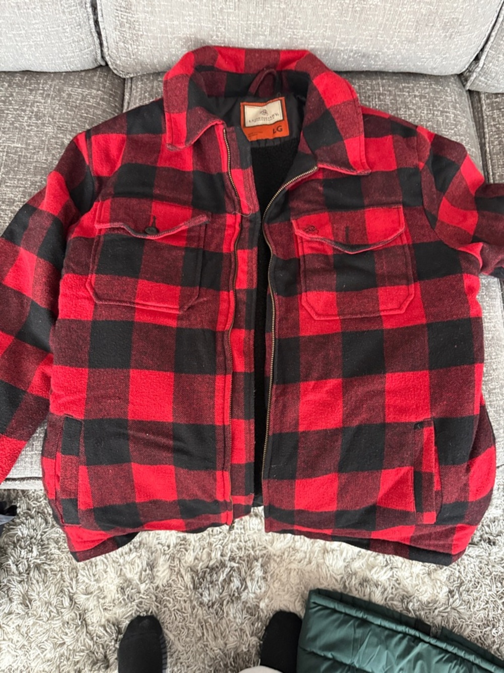 Legendary Whitetails Red and Black Buffalo Plaid Jacket